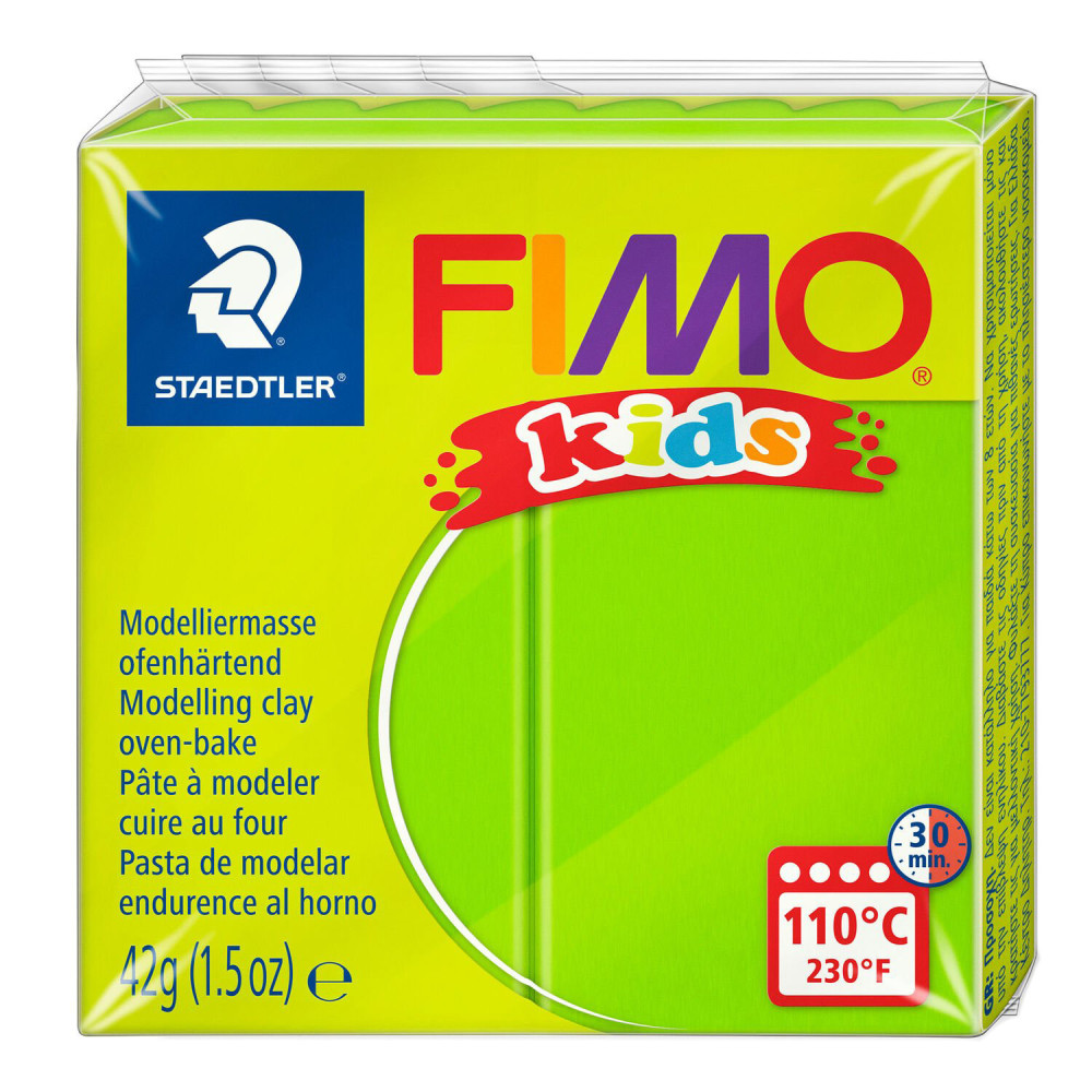 Masa termoutwardzalna Fimo Kids - Staedtler - jasnozielona, 42 g