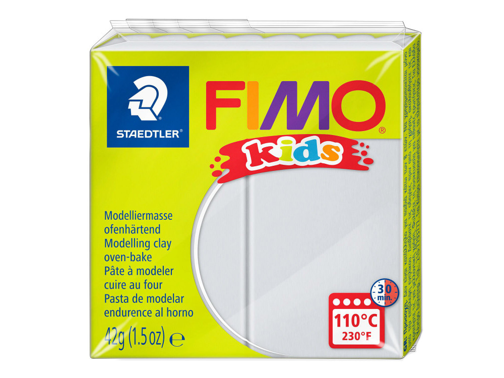 Masa termoutwardzalna Fimo Kids - Staedtler - jasnoszara, 42 g