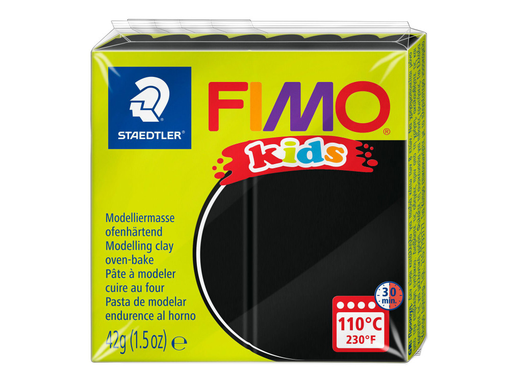 Masa termoutwardzalna Fimo Kids - Staedtler - czarna, 42 g
