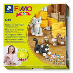 Form & Play Fimo Kids modelling clay set - Staedtler - Cat, 4 x 42 g