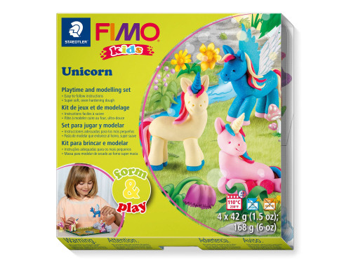 Form & Play Fimo Kids modelling clay set - Staedtler - Unicorn, 4 x 42 g