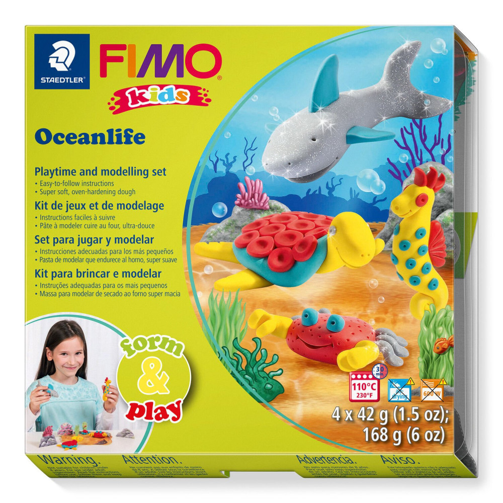 Form & Play Fimo Kids modelling clay set - Staedtler - Ocean, 4 x 42 g