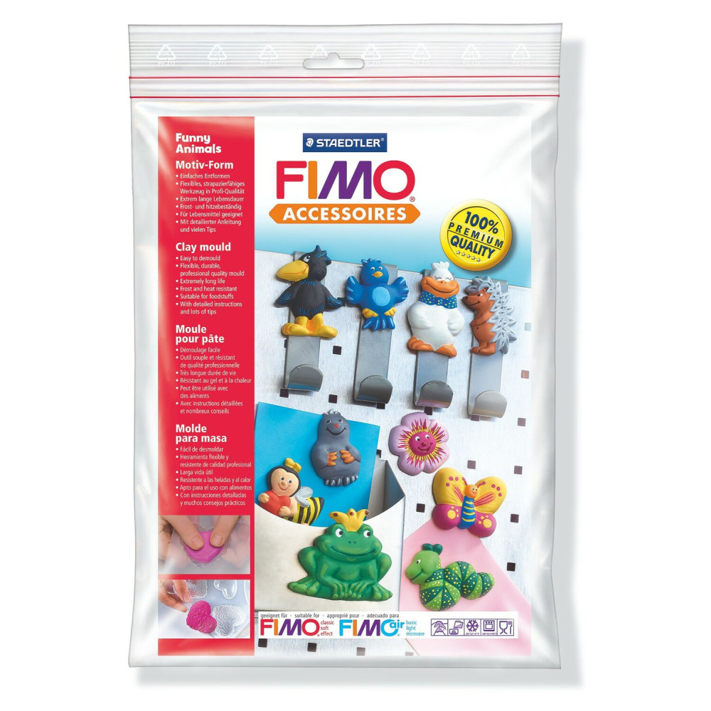 Clay mould Fimo - Staedtler - Funny animals, 10 pcs