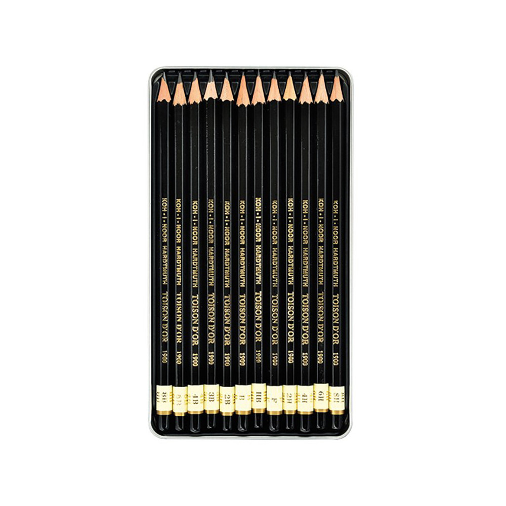 Set of Art Toison D'or graphite pencils - Koh-I-Noor - 8B-8H, 12 pcs