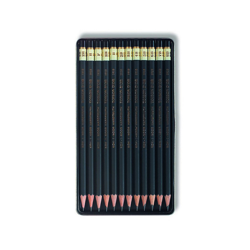Set of Art Toison D'or graphite pencils - Koh-I-Noor - 8B-2H, 12 pcs