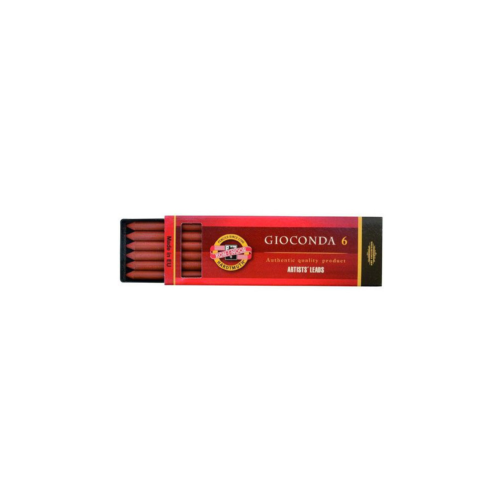 Auto-feed mechanical pencil lead refills Gioconda - Koh-I-Noor - red, 5,6 mm, 6 pcs