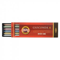 Auto-feed mechanical pencil lead refills Gioconda - Koh-I-Noor - metallic, 5,6 mm, 6 pcs