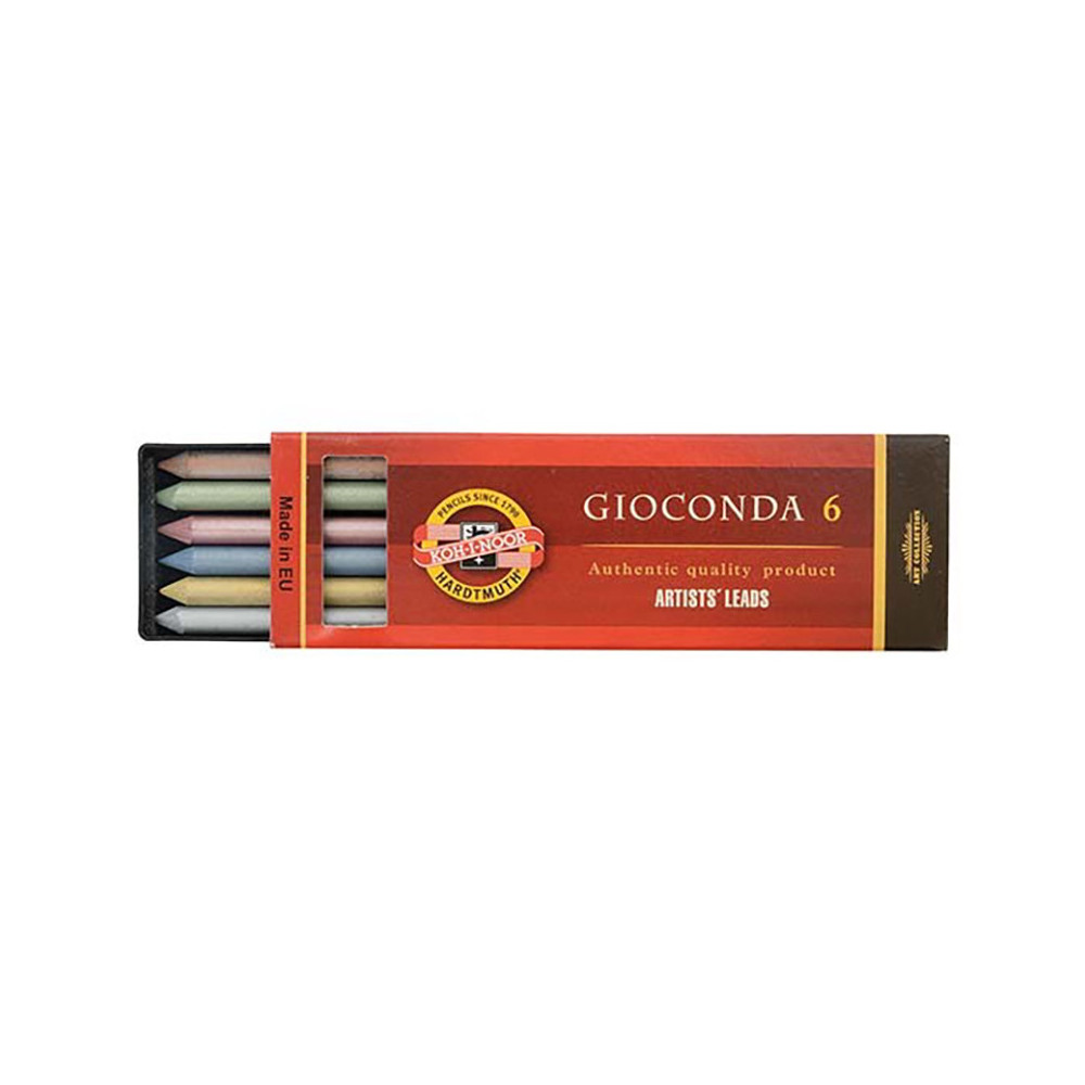 Wkłady Gioconda do ołówków mechanicznych - Koh-I-Noor - metaliczne, 5,6 mm, 6 szt.