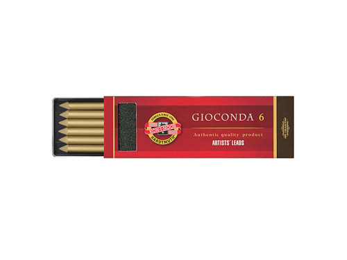 Auto-feed mechanical pencil lead refills Gioconda - Koh-I-Noor - gold, 5,6 mm, 6 pcs