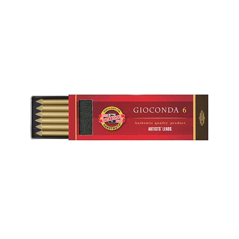 Wkłady Gioconda do ołówków mechanicznych - Koh-I-Noor - złote, 5,6 mm, 6 szt.