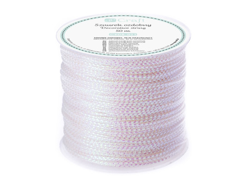 Decorative twin - DpCraft - opalescent, 1 mm, 50 m