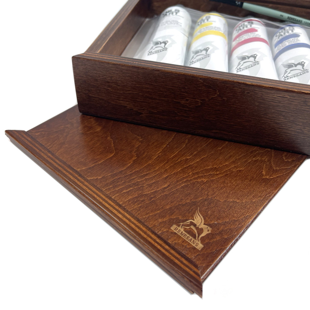 Zestaw farb olejnych Olej for Art w drewnianej kasetce - Renesans - 7 kolorów x 60 ml