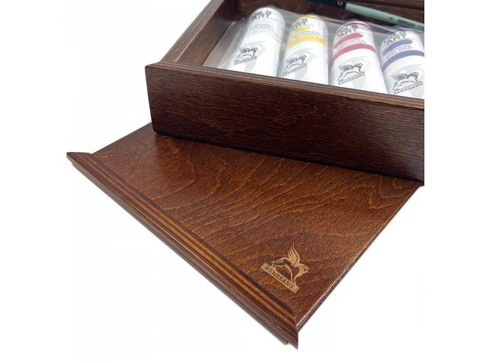 Zestaw farb olejnych Olej for Art w drewnianej kasetce - Renesans - 7 kolorów x 60 ml