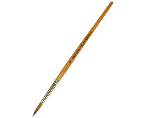 Round, synthetic, Gold Pearl series brush - Roman Szmal - no. 8