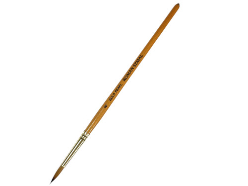 Round, synthetic, Gold Pearl series brush - Roman Szmal - no. 6