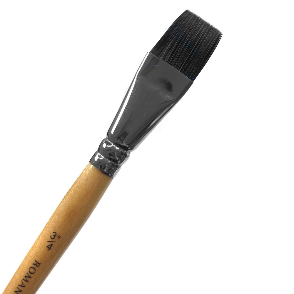 Flat, synthetic bristles, 804 series brush - Roman Szmal - no. 3/4