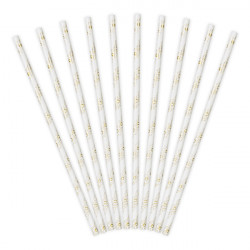 Paper straws with daisies -...