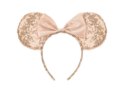 Headband with sequins Mouse - nude, 19 x 25 cm