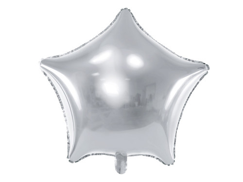 Foil balloon Star - silver, 70 cm