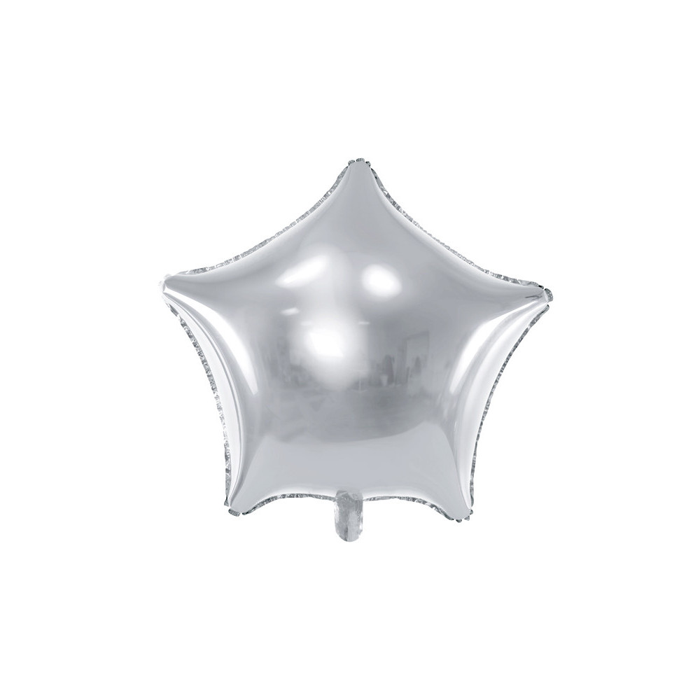 Balon foliowy Gwiazdka - srebrny, 70 cm