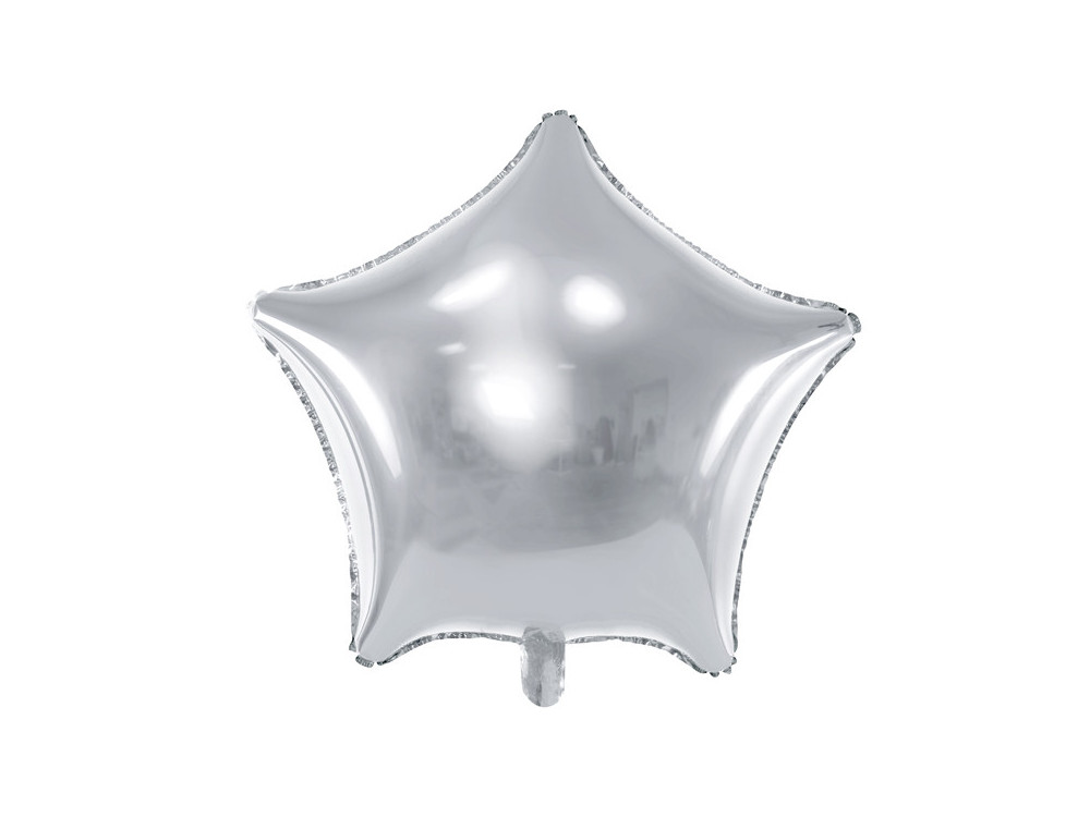 Foil balloon Star - silver, 70 cm