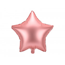 Foil balloon Star - pink gold, 42 cm