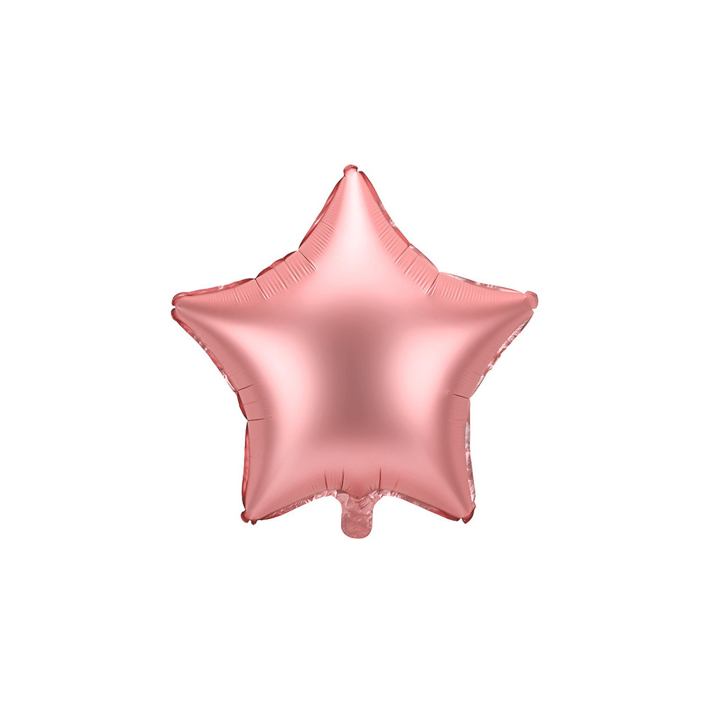 Foil balloon Star - pink gold, 42 cm