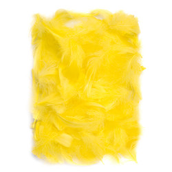 Decorative feathers - DpCraft - yellow, 10 g