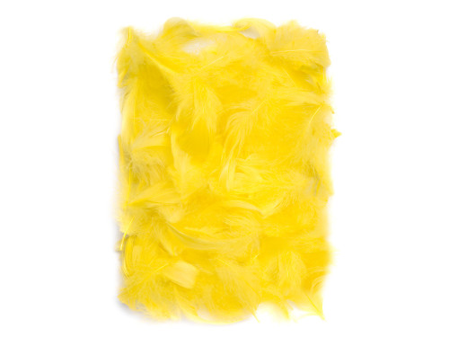 Piórka dekoracyjne - DpCraft - żółte, 10 g