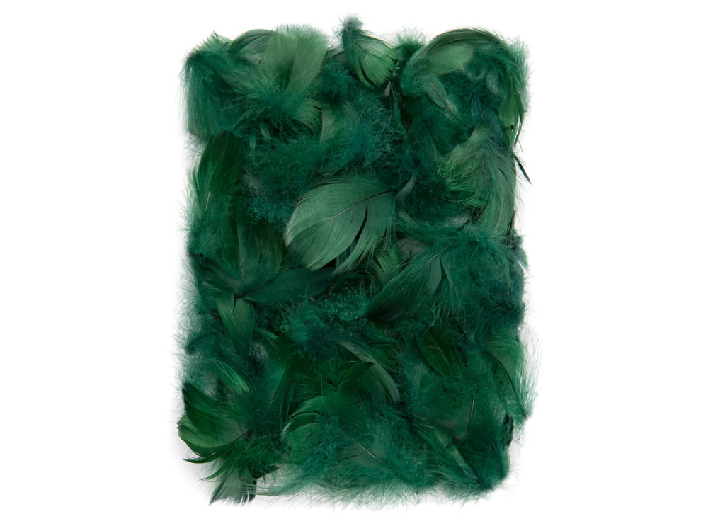 Piórka dekoracyjne - DpCraft - ciemnozielone, 10 g