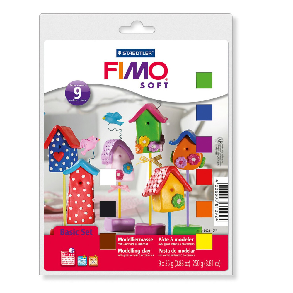 Fimo Soft modelling clay set for beginners - Staedtler - 9 x 25 g