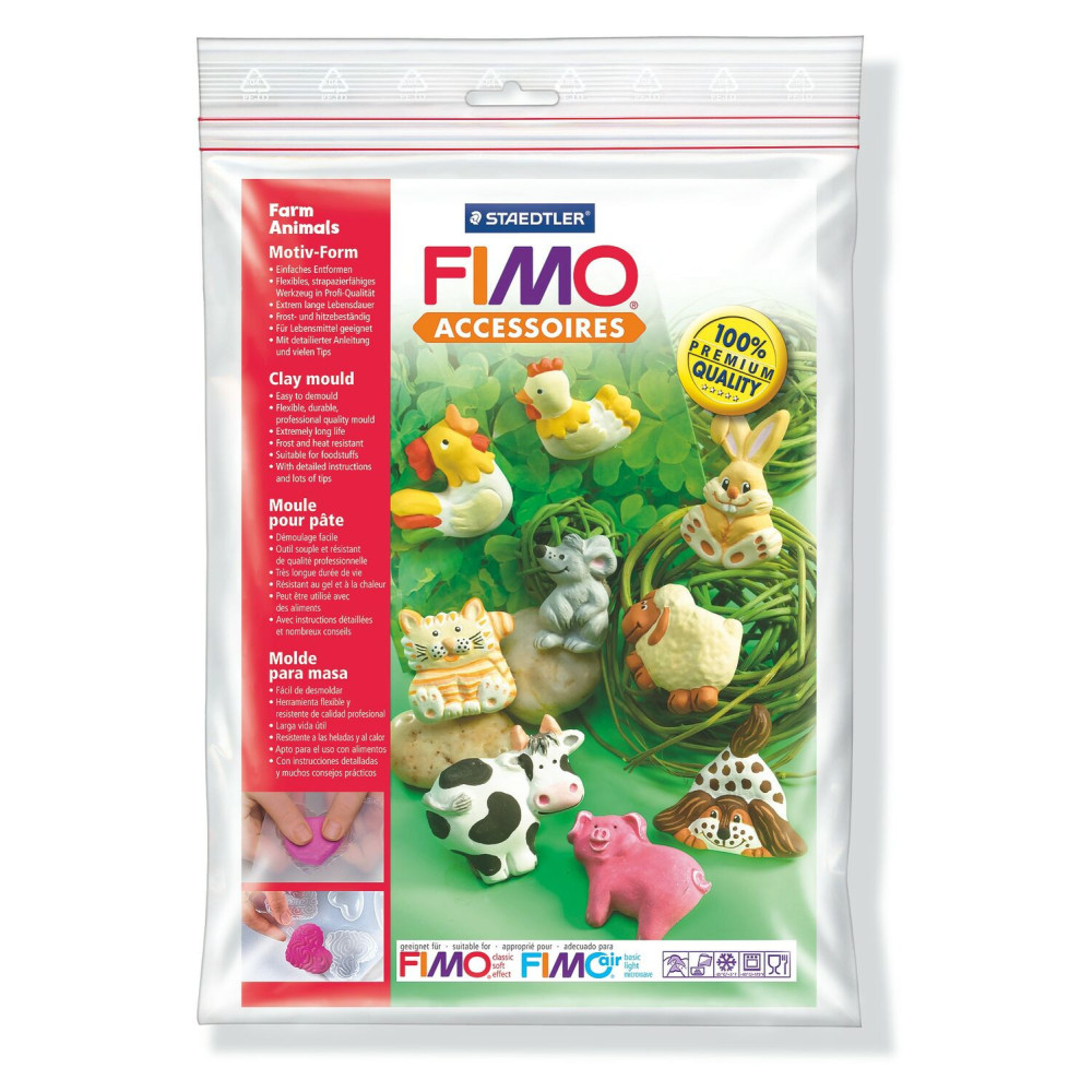 Clay mould Fimo - Staedtler - Farm animals, 9 pcs