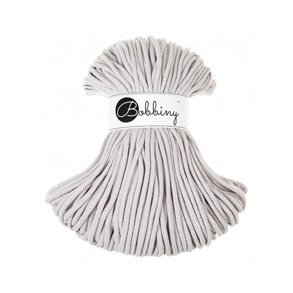 Braided cotton cord Premium - Bobbiny - Moonlight, 5 mm, 100 m