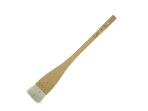 Flat, natural bristles, Hirahake brush - Holbein - no. 4