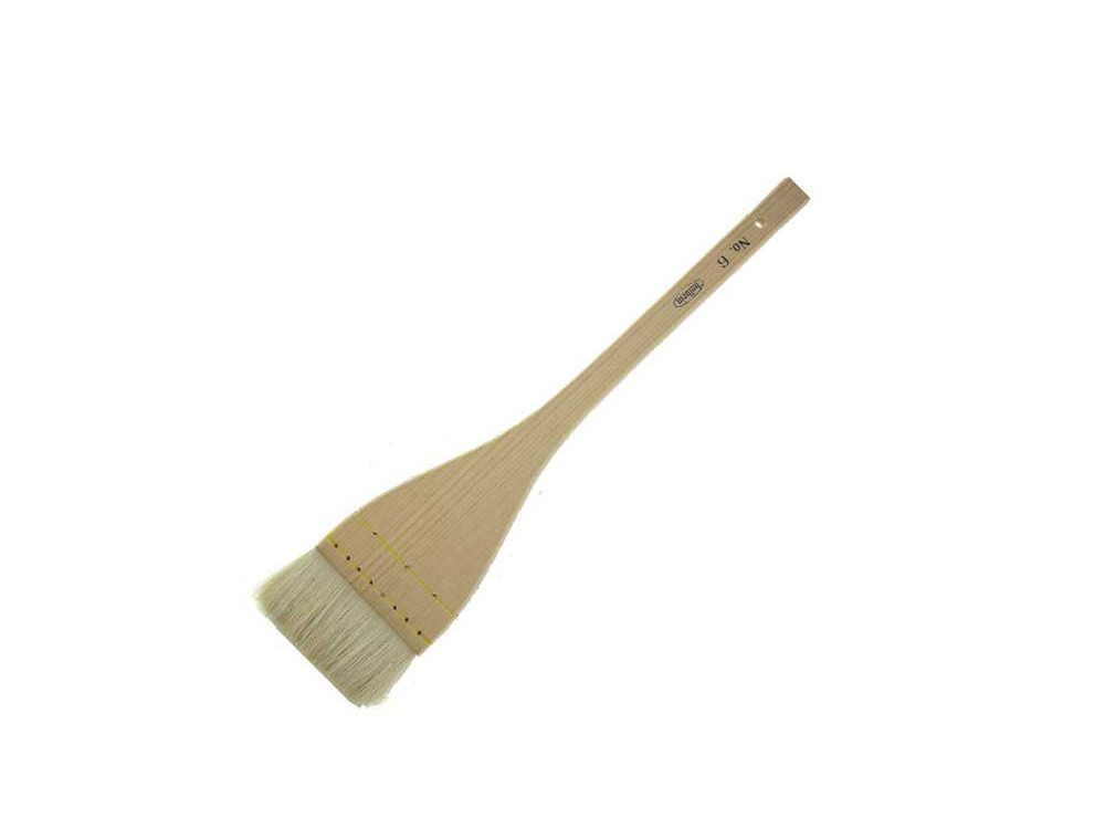 Flat, natural bristles, Hirahake brush - Holbein - no. 6
