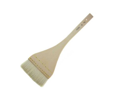 Flat, natural bristles, Hirahake brush - Holbein - no. 8