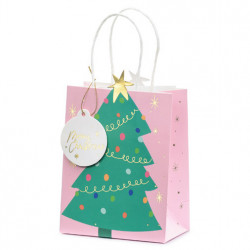 Gift paper bag, Christmas Tree - 14 x 20,5 x 8 cm