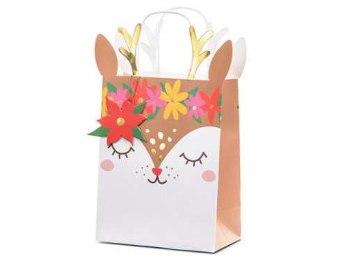 Gift paper bag, Deer - 20,5 x 30 x 10,5 cm