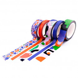 Set of washi paper tape Primary Cities - The Completist. - 5 pcs