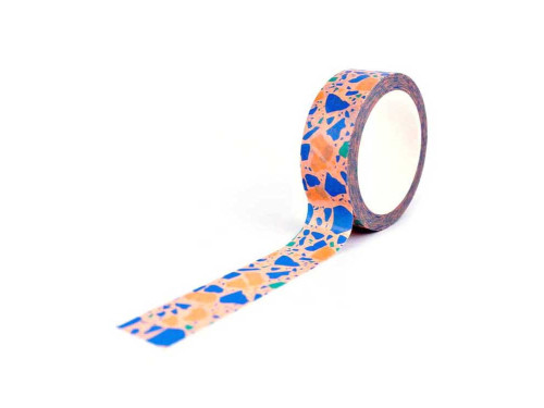 Washi paper tape Peach Terazzo - The Completist. - 1 pc.