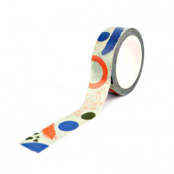 Washi paper tape Memphis Brush - The Completist. - 1 pc.