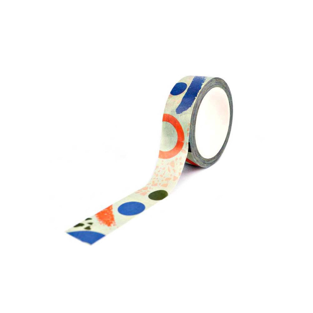 Washi paper tape Memphis Brush - The Completist. - 1 pc.