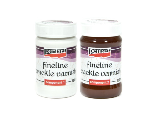 Lakier do delikatnych spękań - Pentart - dwuskładnikowy, 2 x 100 ml