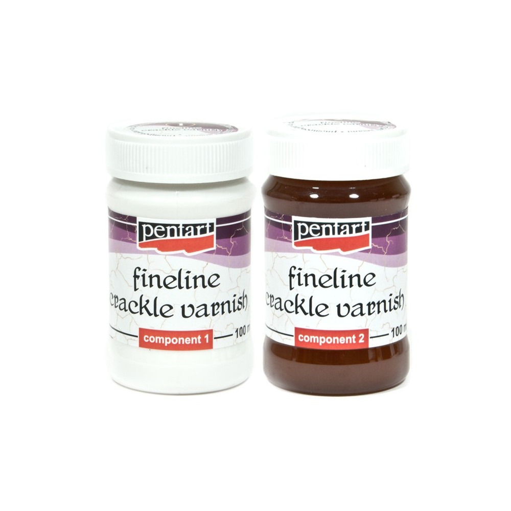 Fineline crackle varnish - Pentart - two components, 2 x 100 ml