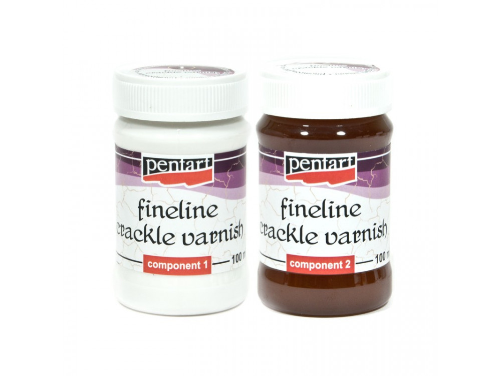 Fineline crackle varnish - Pentart - two components, 2 x 100 ml