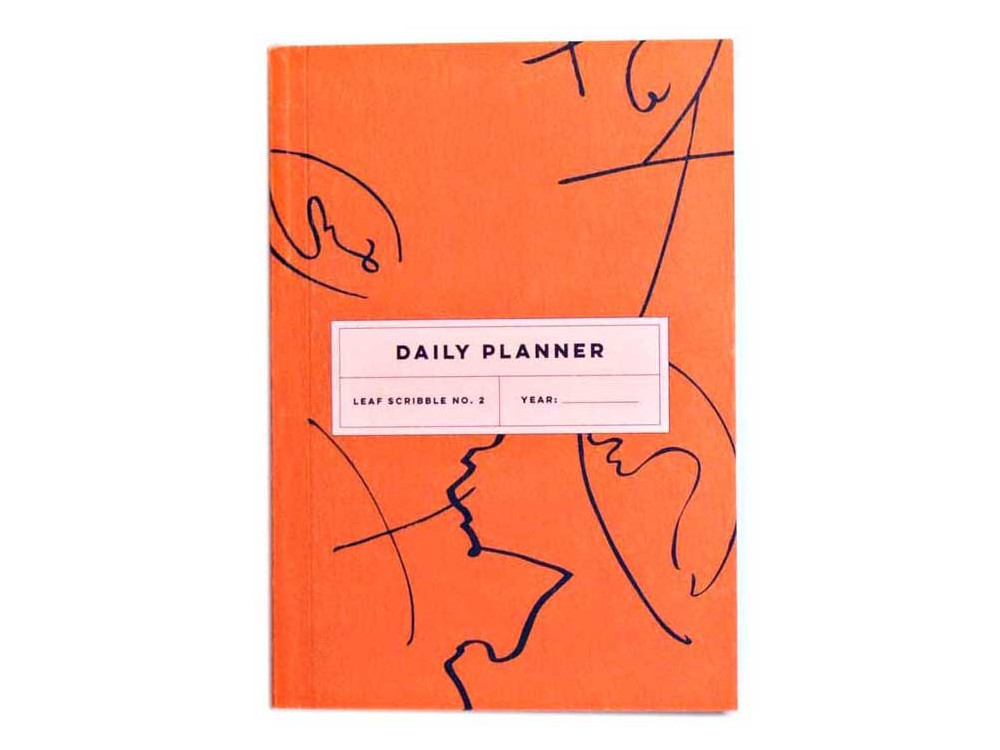 Daily planner Leaf Scribble no. 2, A5 - The Completist. - 90 g/m2