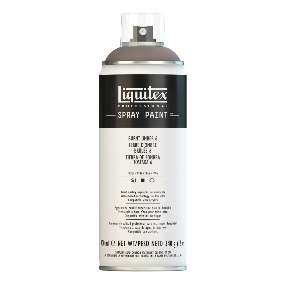 Farba akrylowa w spray'u - Liquitex - Burnt Umber 6, 400 ml