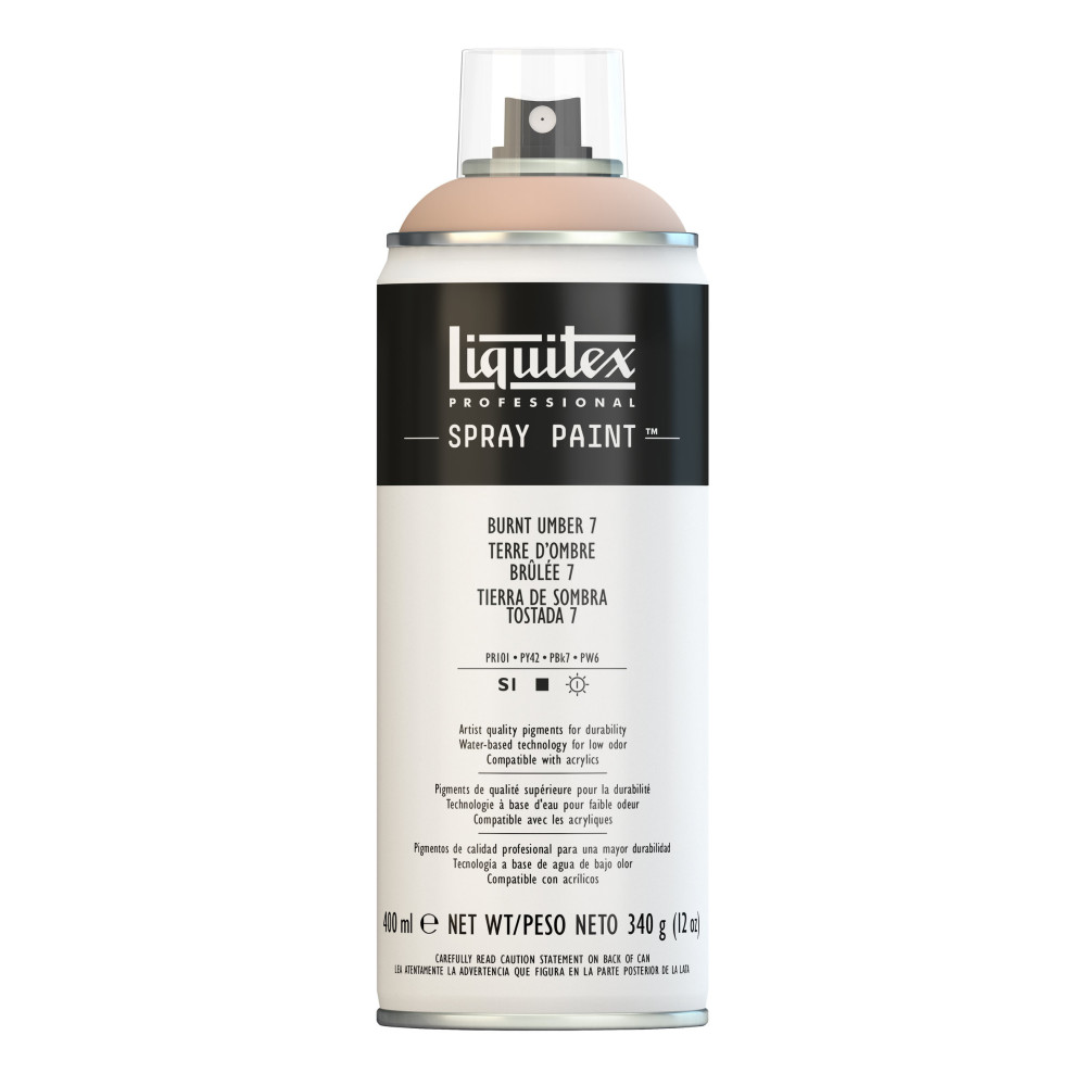 Farba akrylowa w spray'u - Liquitex - Burnt Umber 7, 400 ml