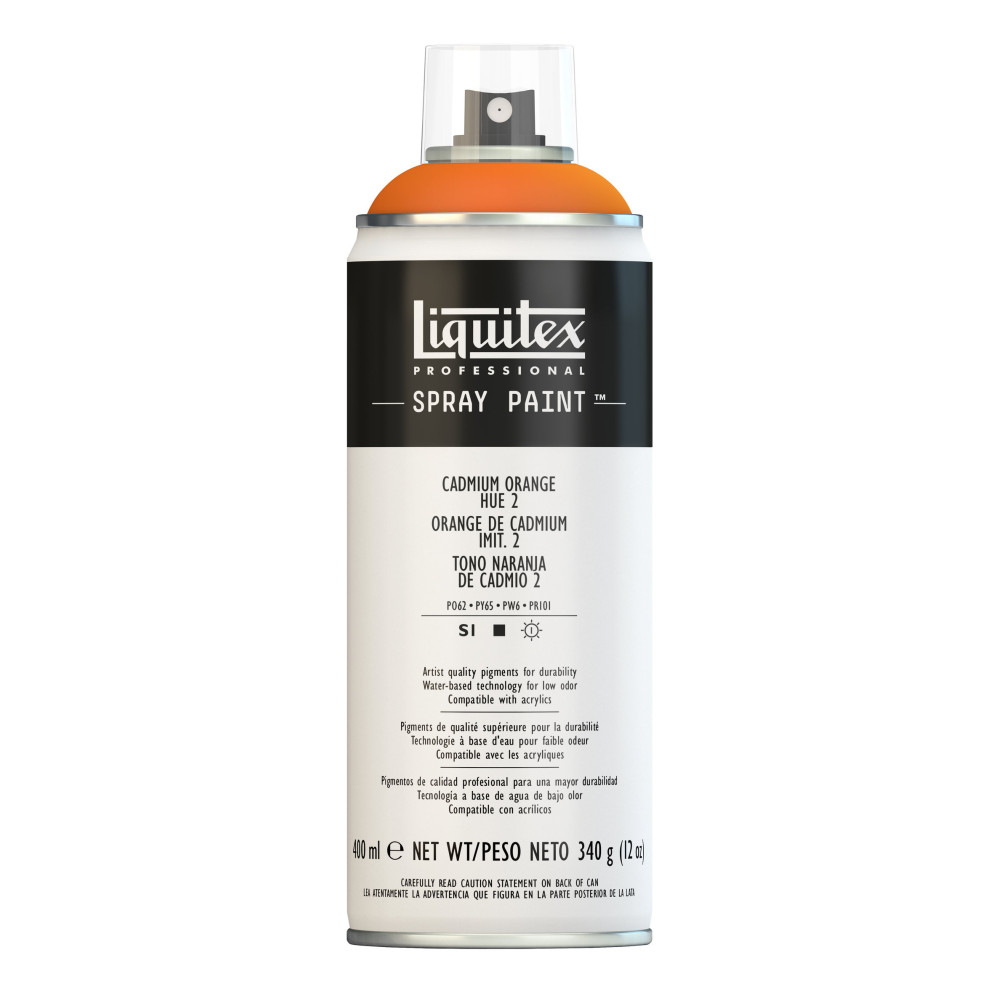 Acrylic spray paint - Liquitex - Cadmium Orange Hue 2, 400 ml