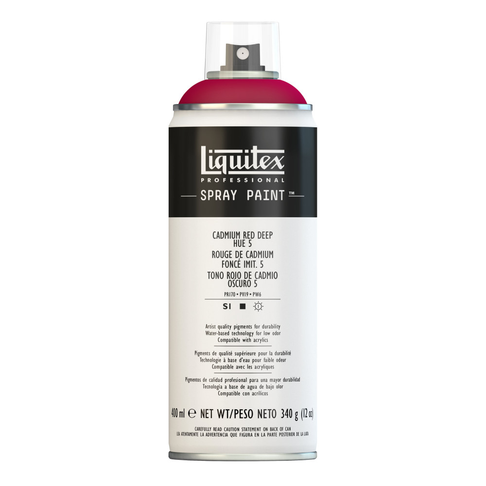 Farba akrylowa w spray'u - Liquitex - Cadmium Red Deep Hue 5, 400 ml